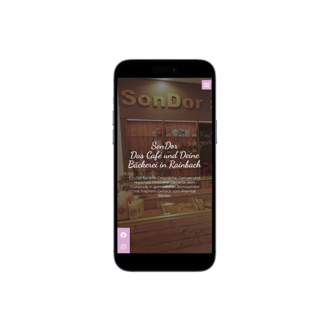 Website läuft auf einem Smartphone